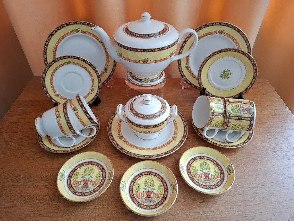 12 -Dlg. THEESERVIES "Versailles" Royal Worcester Porselein, Nieuw, Ophalen of Verzenden, Overige stijlen, Porselein