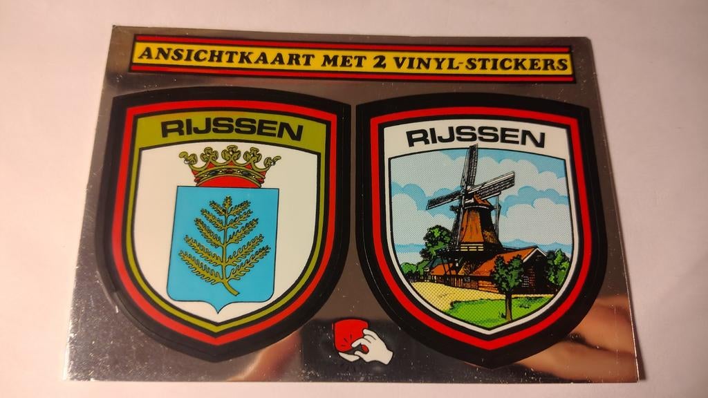 Rijssen ANSICHTKAART MET 2 VINYL-STICKERS, Verzamelen, Ophalen of Verzenden