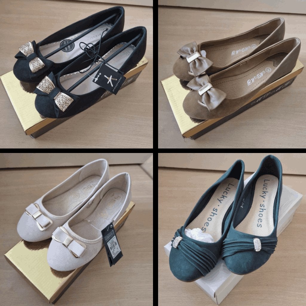 4x Ballerina’s / Schoenen (3x Maat 36 en 1x 37), Overige kleuren, Nieuw, Ballerina's, Verzenden