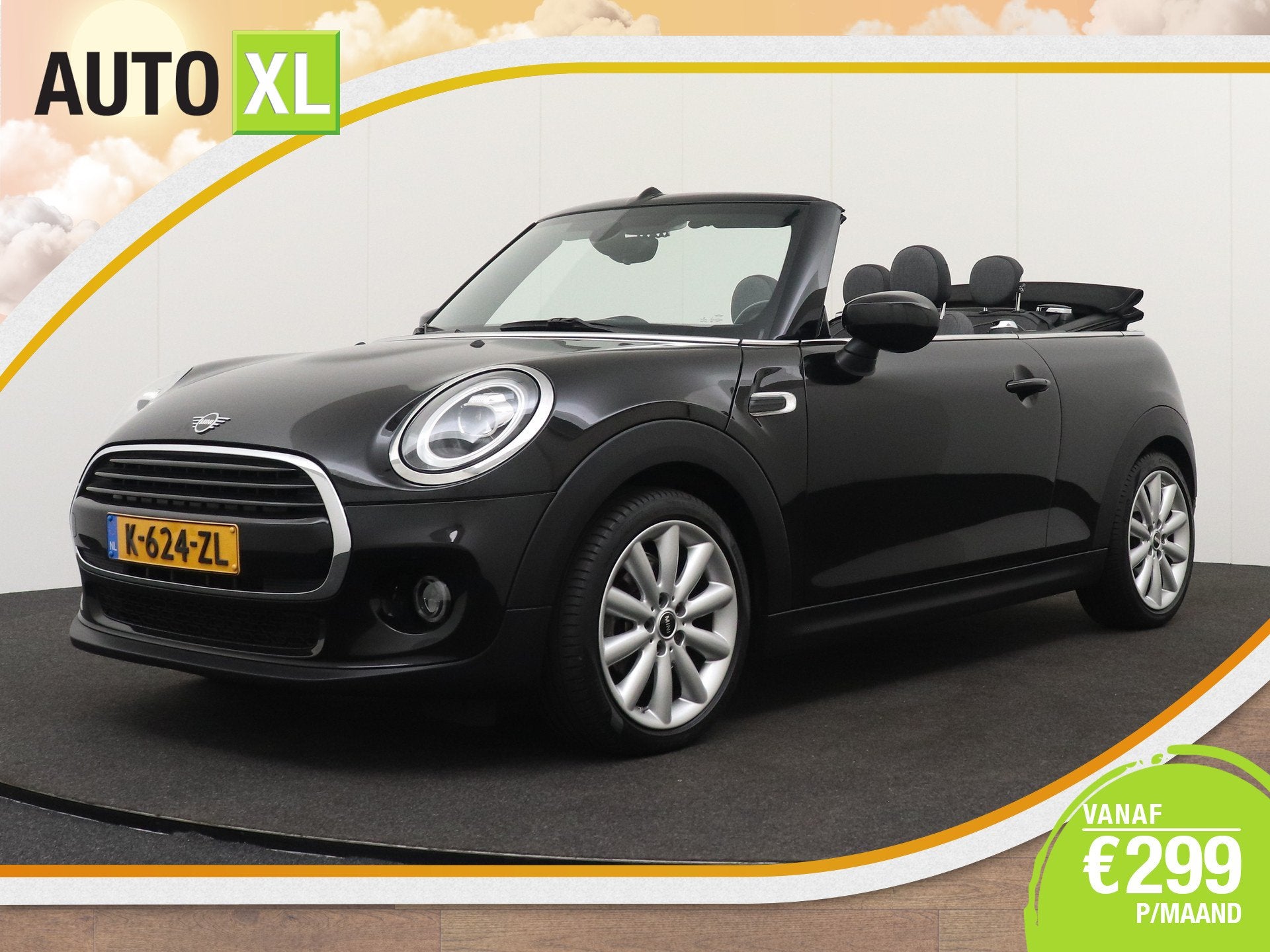 MINI Cabrio 1.5 136 PK Aut. Cooper Facelift Navi Climate LED, Dealer onderhouden, Gebruikt, Euro 6, Cabriolet