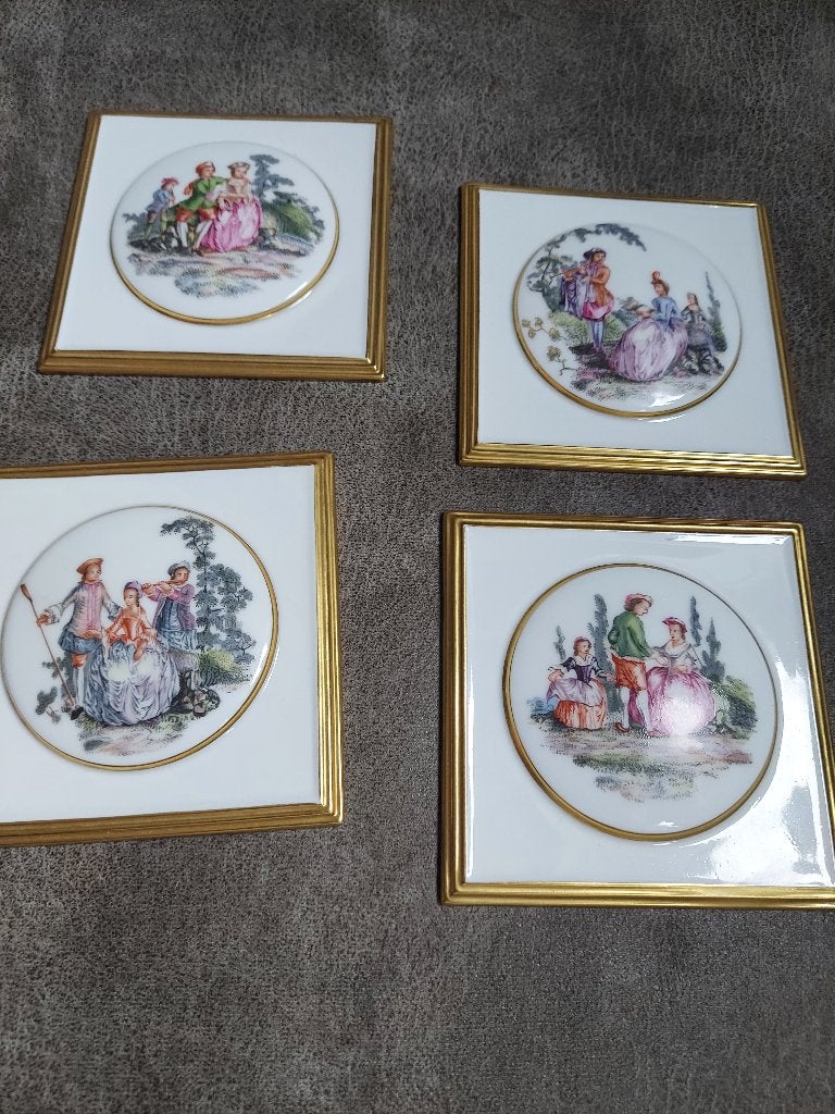 Foto 13 van Beautiful, rare vintage porcelain set Hoeroldt Arkadien