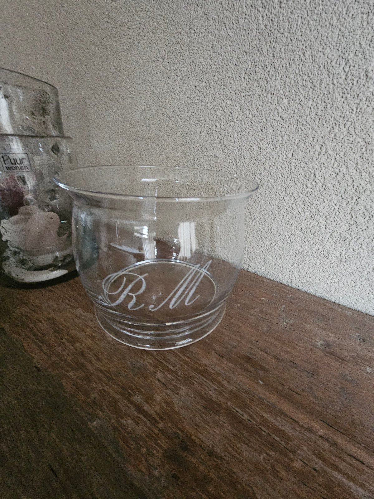 Vaas Riviera Maison, Ophalen, Gebruikt, Glas, 17 cm