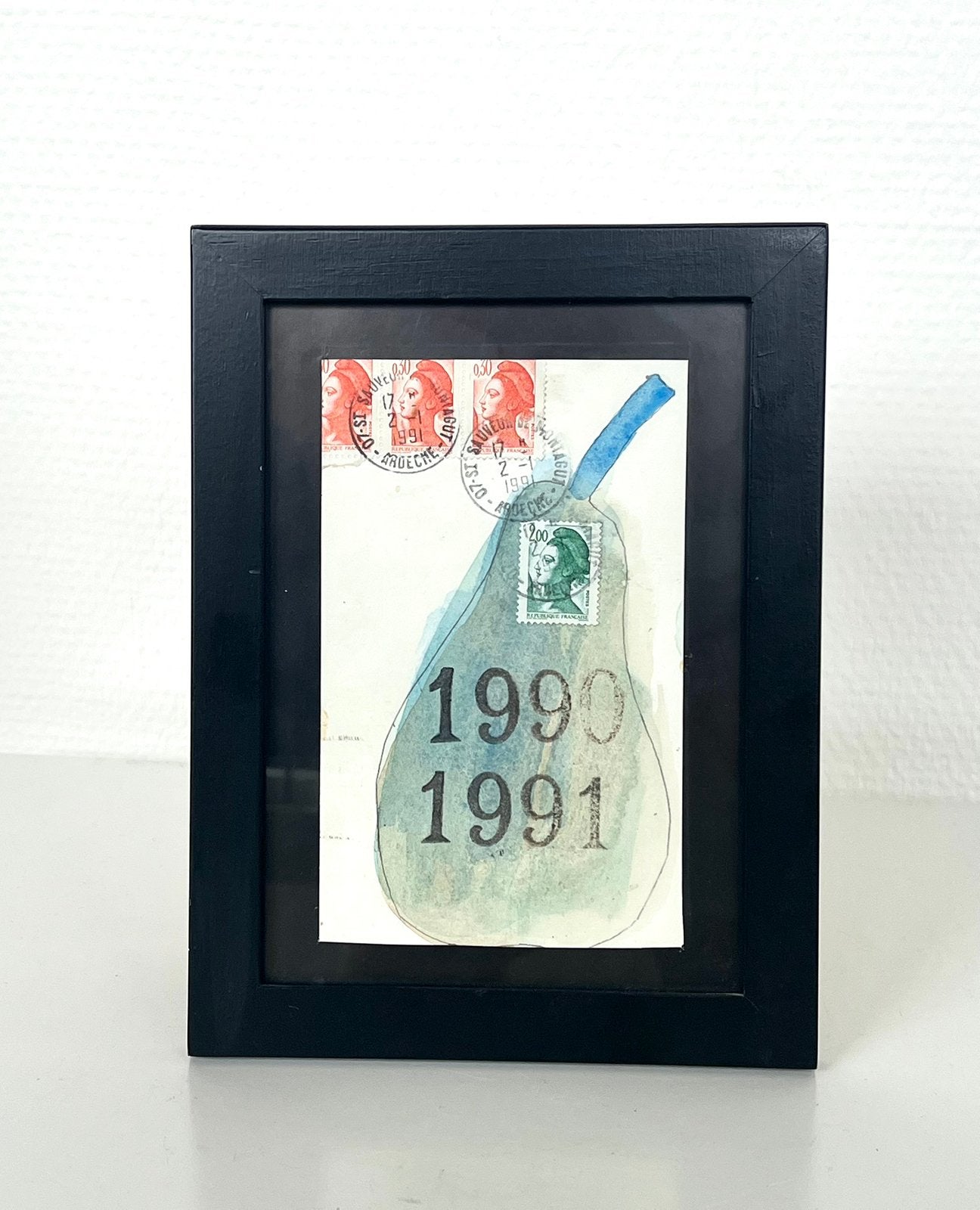 Klaas Gubbels, kleine aquarel uit 1990