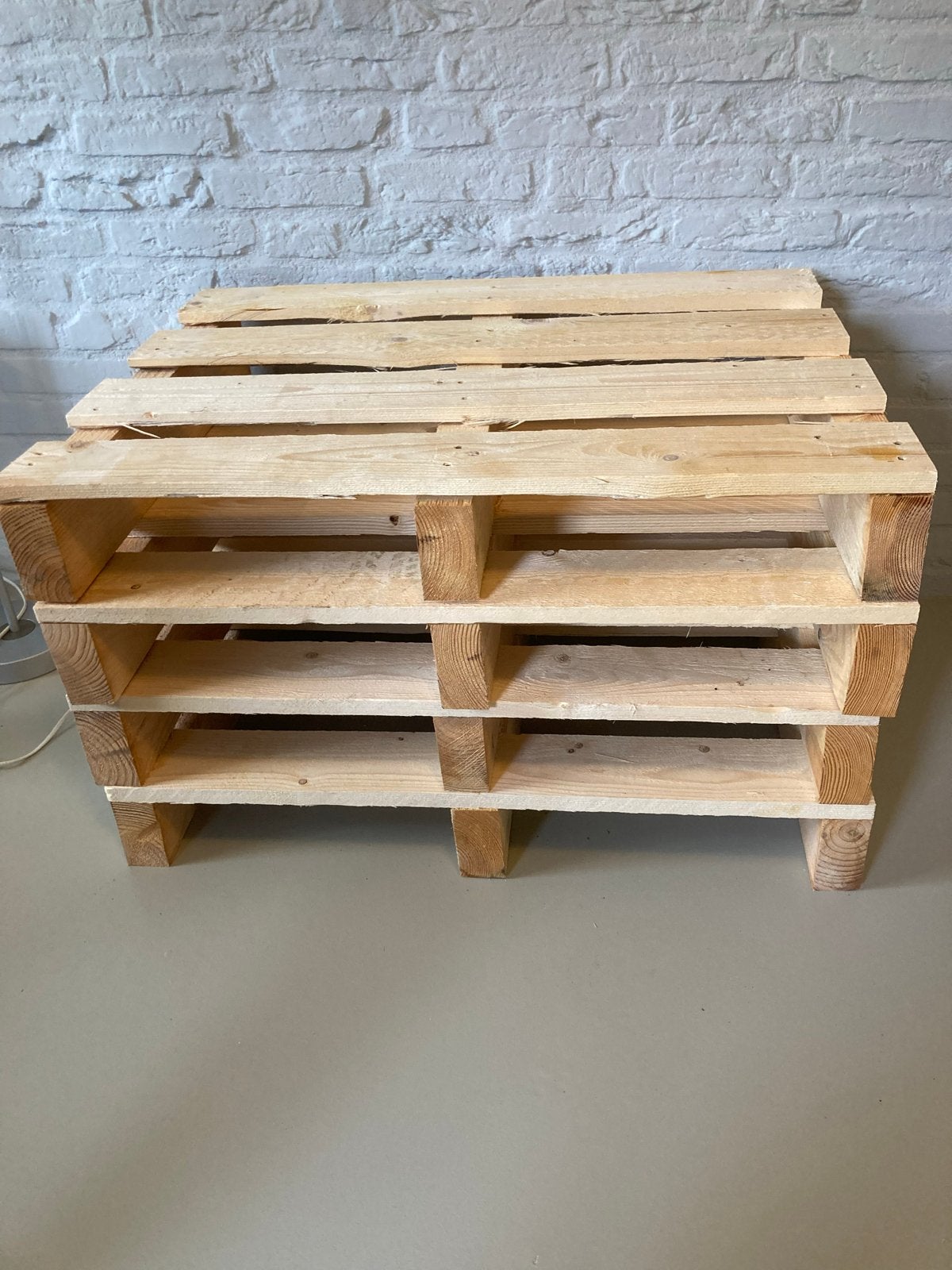 4 nieuwe halve-euro pallets 60x80cm, Ophalen, Minder dan 25 mm, Nieuw, Pallet