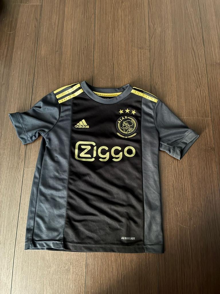 Ajax Voetbalshirt Maat 140 - Zwart/Goud, Adidas, Jongen of Meisje, Sport- of Zwemkleding, Ophalen of Verzenden