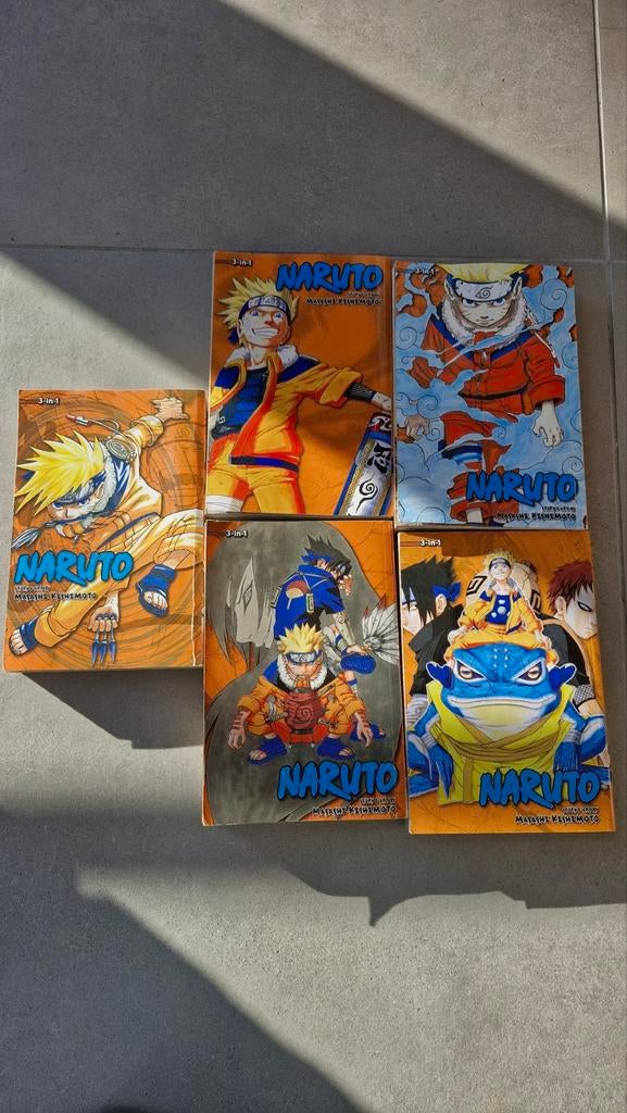 Naruto Manga Bundel Engels Deel 1 t/m 15 (3-in-1 edities), Boeken, Gelezen, Ophalen of Verzenden, Japan (Manga), Meerdere comics