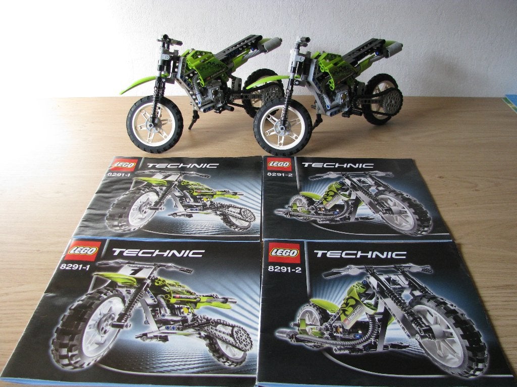 Lego Technic - 8291 - Motocross 2x, Ophalen, Lego, Inclusief instructies, Zo goed als nieuw
