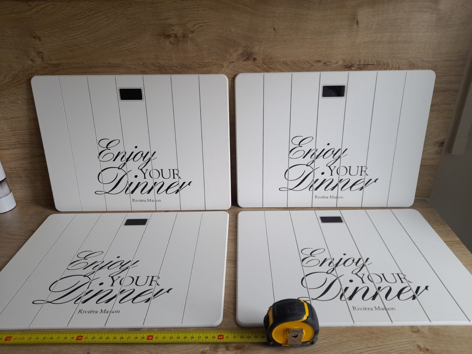4 houten placemats riviera maison, Verzenden, Gebruikt