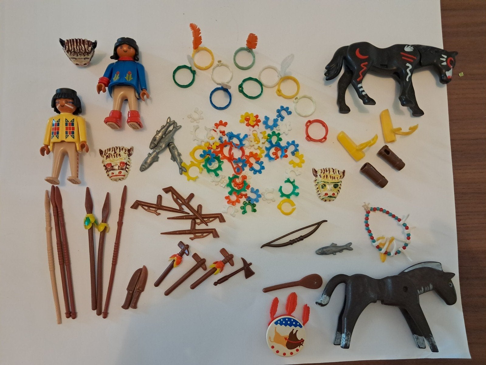 Playmobil Indianen Set met Figuren, Paarden en Accessoires, Ophalen of Verzenden, Gebruikt, Jongen of Meisje
