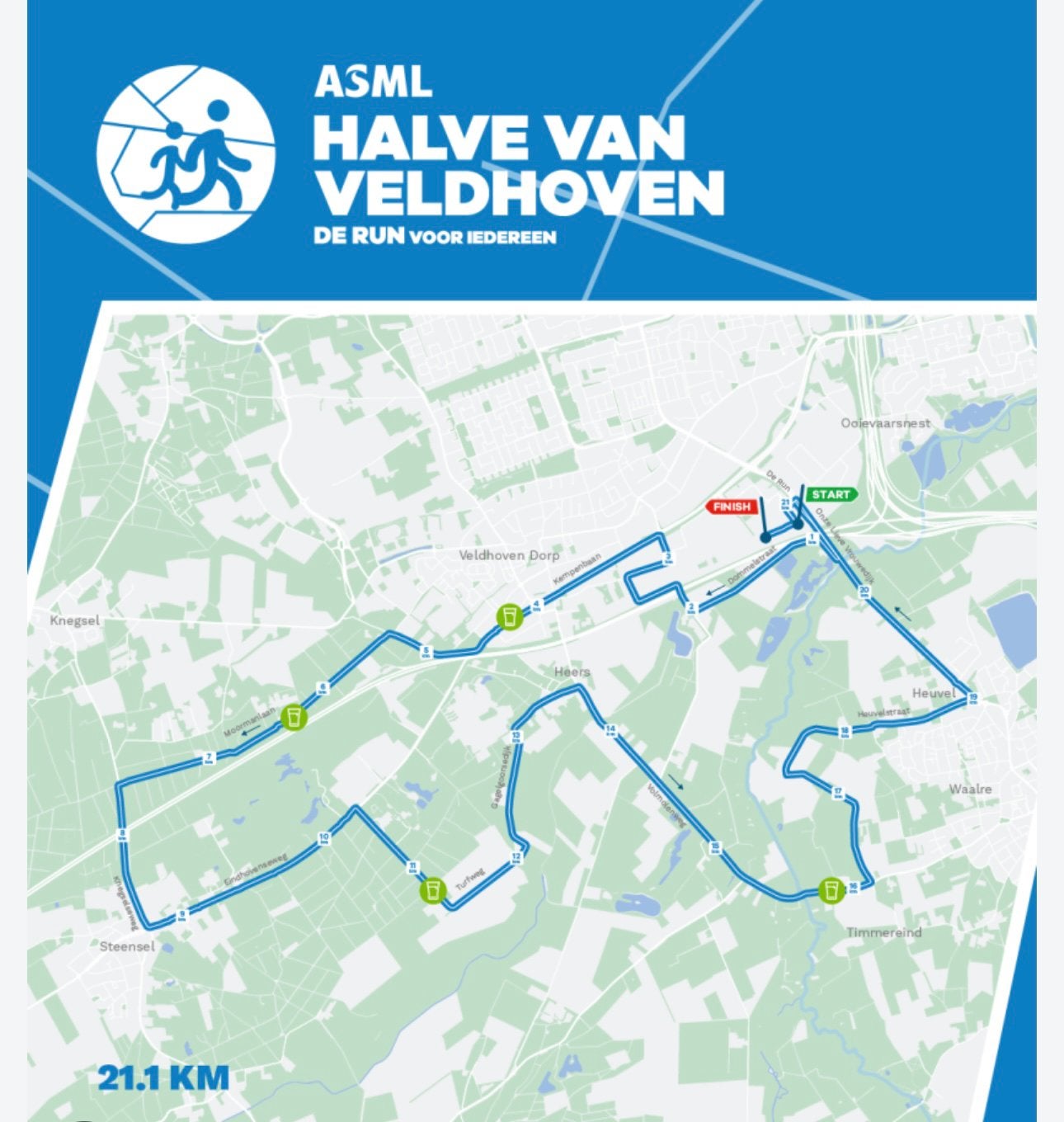 ASML halve marathon ticket, Eén persoon, Oktober