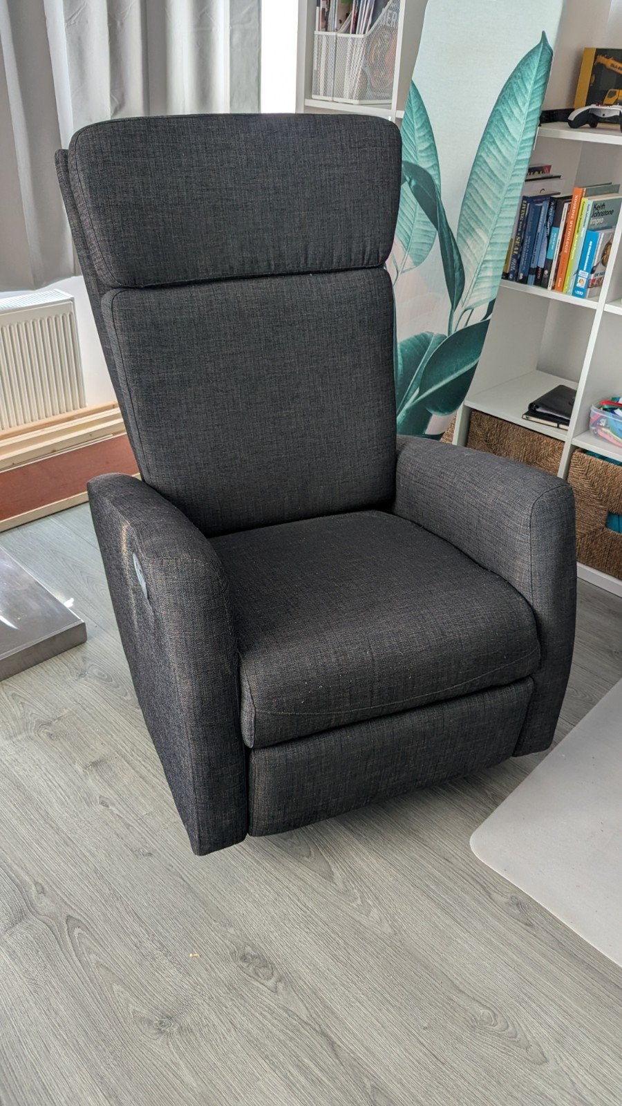 Fauteuils stof antraciet/bruin, Ophalen, Gebruikt, 75 tot 100 cm, Stof