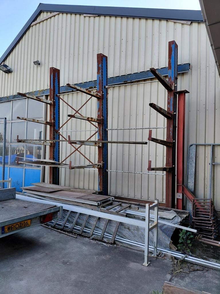Stevige stelling voor opslag van lange materialen, Doe-het-zelf en Verbouw, Steigers, Ophalen