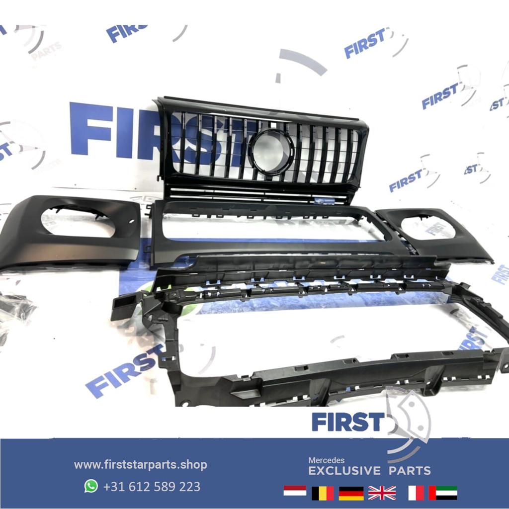 W463 VOORBUMPER + GRIL OMBOUW ZWART Mercedes G KLASSE AMG 20, Gebruikt, -, Voor, Ophalen of Verzenden