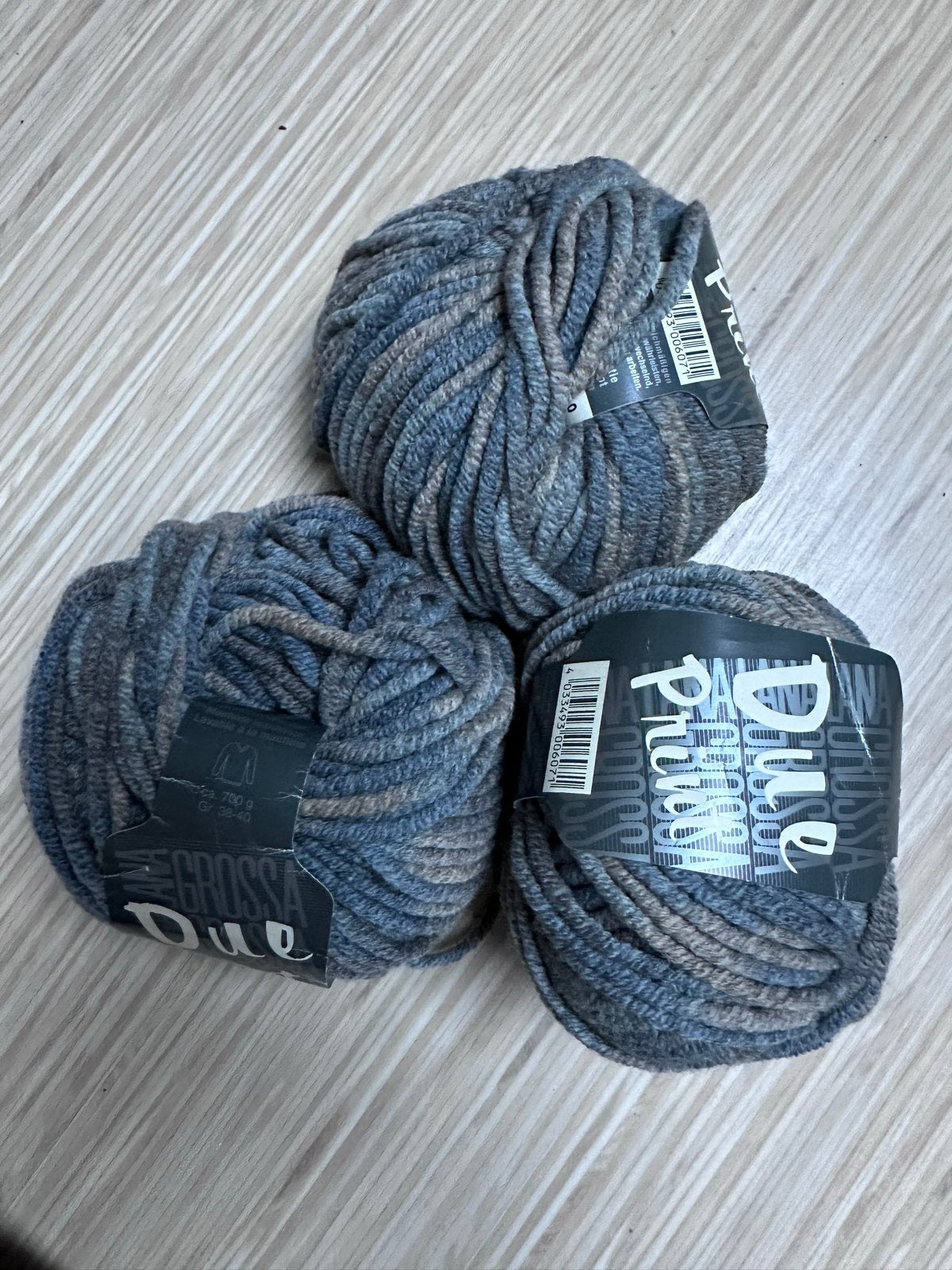 3 bollen Lana Grossa Due wol - Kleur 505, Ophalen of Verzenden, Nieuw, Breien of Haken, Wol of Garen