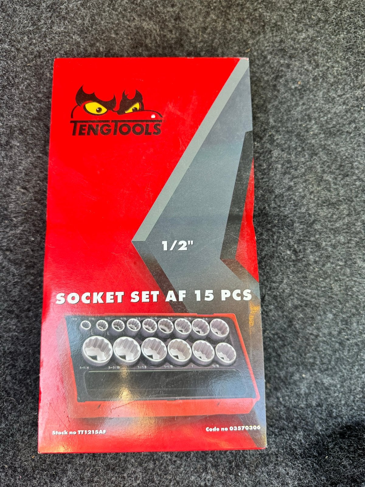 Tengtools Doppenset 1/2" AF 15-delig, Ophalen of Verzenden, Nieuw, Gereedschapsset, Overige merken