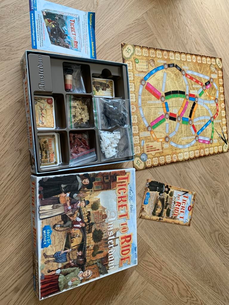 Ticket to Ride Amsterdam Bordspel - Zo goed als nieuw, Een of twee spelers, Ophalen of Verzenden, Zo goed als nieuw, Reisspel
