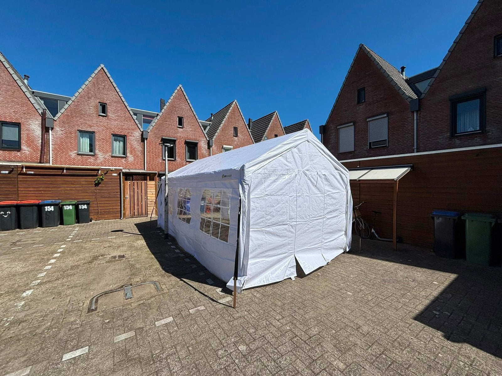 Partytent 3x6m (PE) - €210, Tuin en Terras, Ophalen, Zo goed als nieuw, 5 tot 8 meter