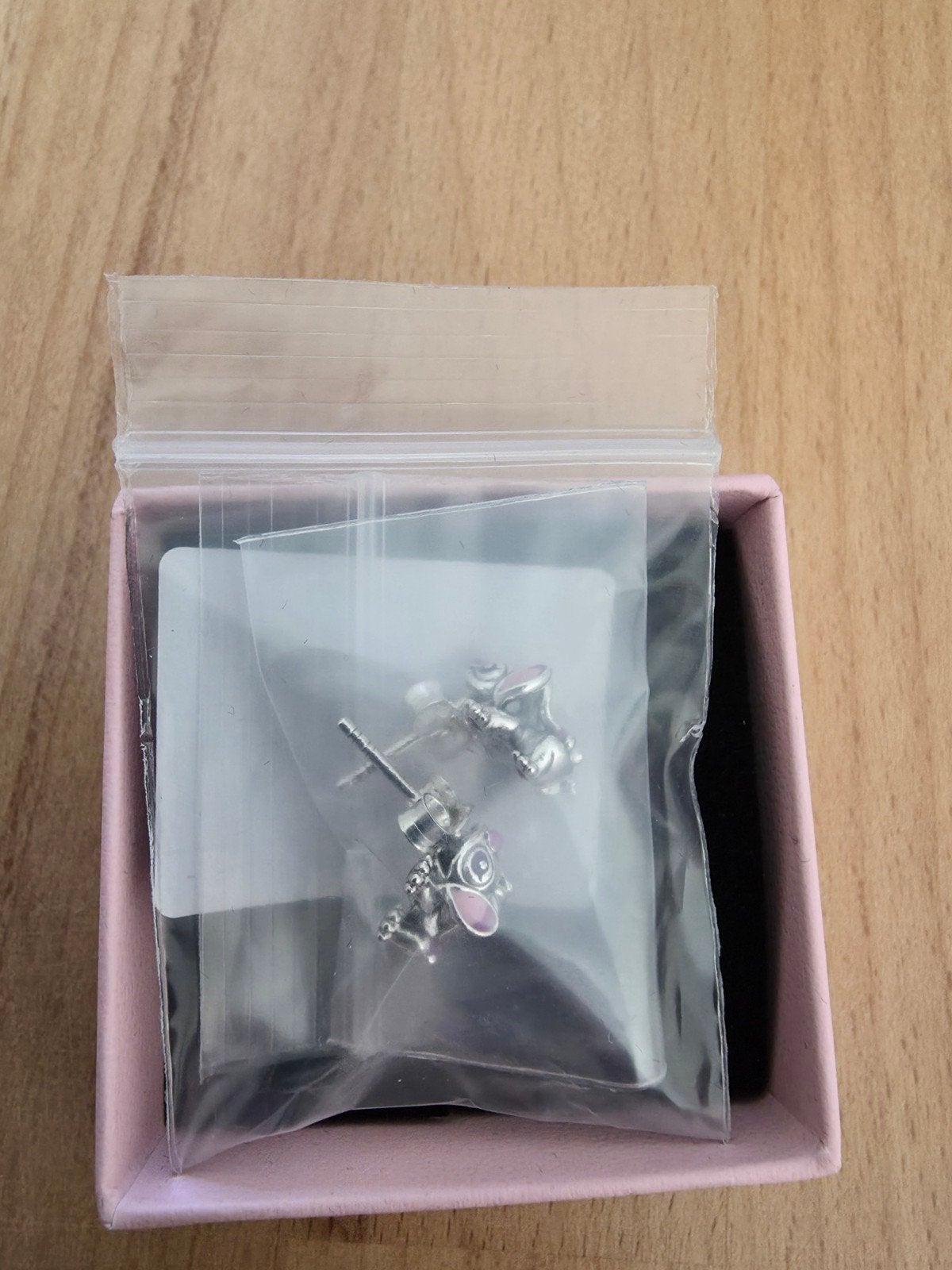 Nieuw Pandora 2 knopjes (oorbellen) van Angel (Stitch), Nieuw, Ophalen of Verzenden, Knopjes of Stekers, Zilver