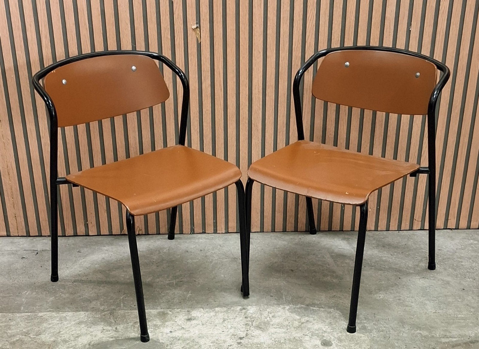 19 x Vintage schoolstoelen hout cafe kantine stoelen retro, Bruin, Ophalen of Verzenden, Zo goed als nieuw, Vijf, Zes of meer stoelen