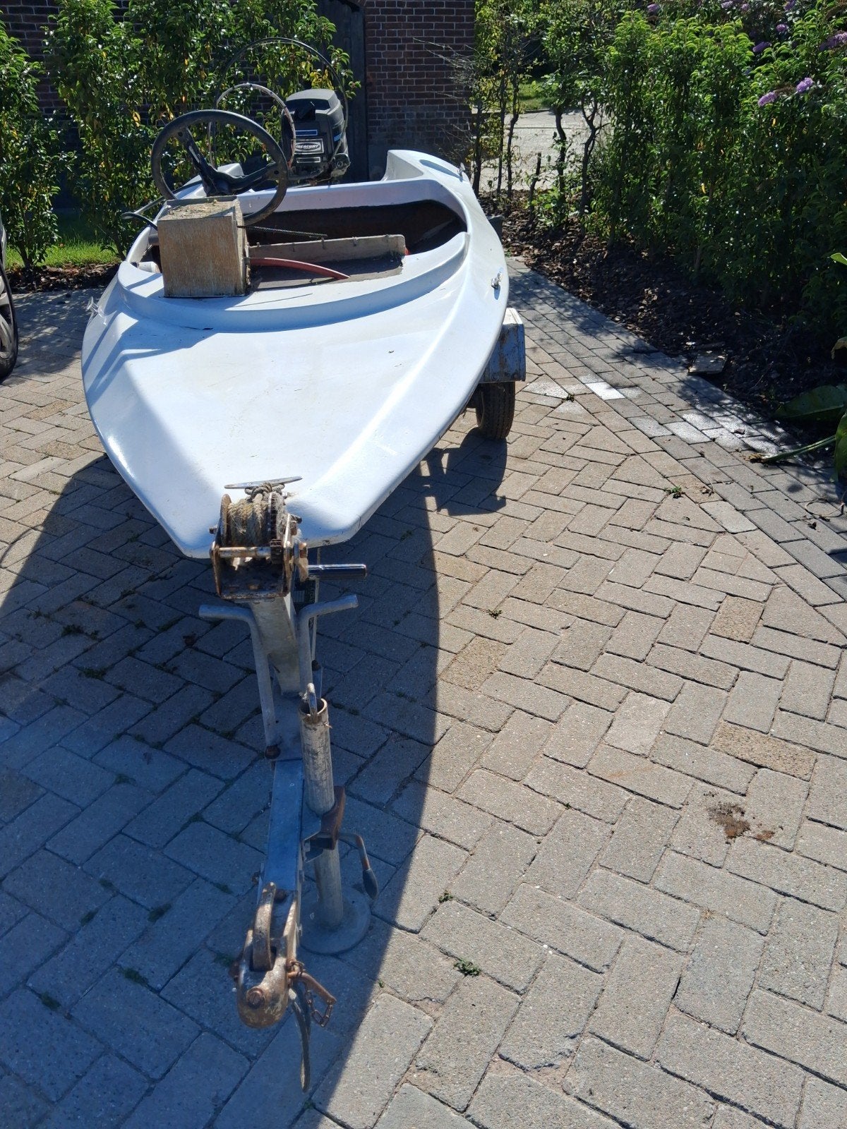 boot met buitenboordmotor 9,8 pk en trailer, Hobby en Vrije tijd, Overige Hobby en Vrije tijd, Ophalen, Gebruikt