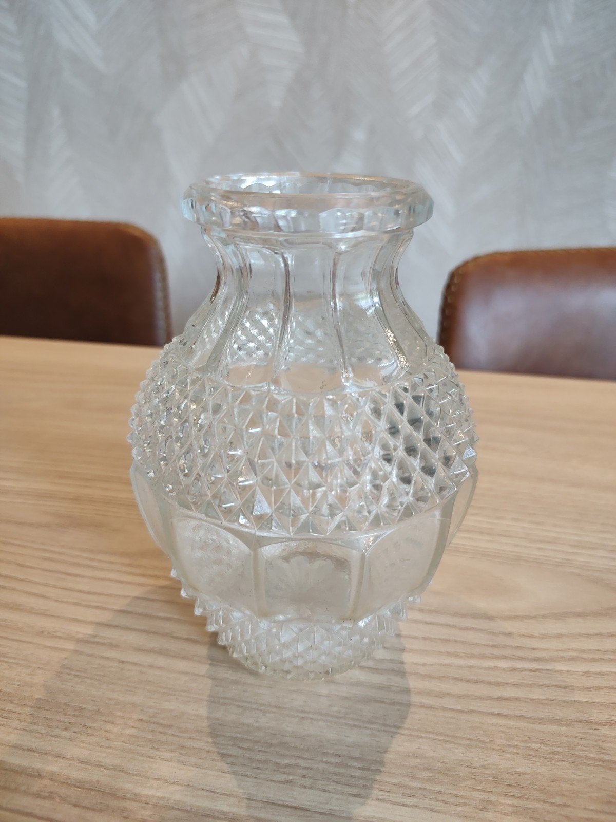 Glazen vaas, Gebruikt, Overige kleuren, Ophalen of Verzenden, Glas