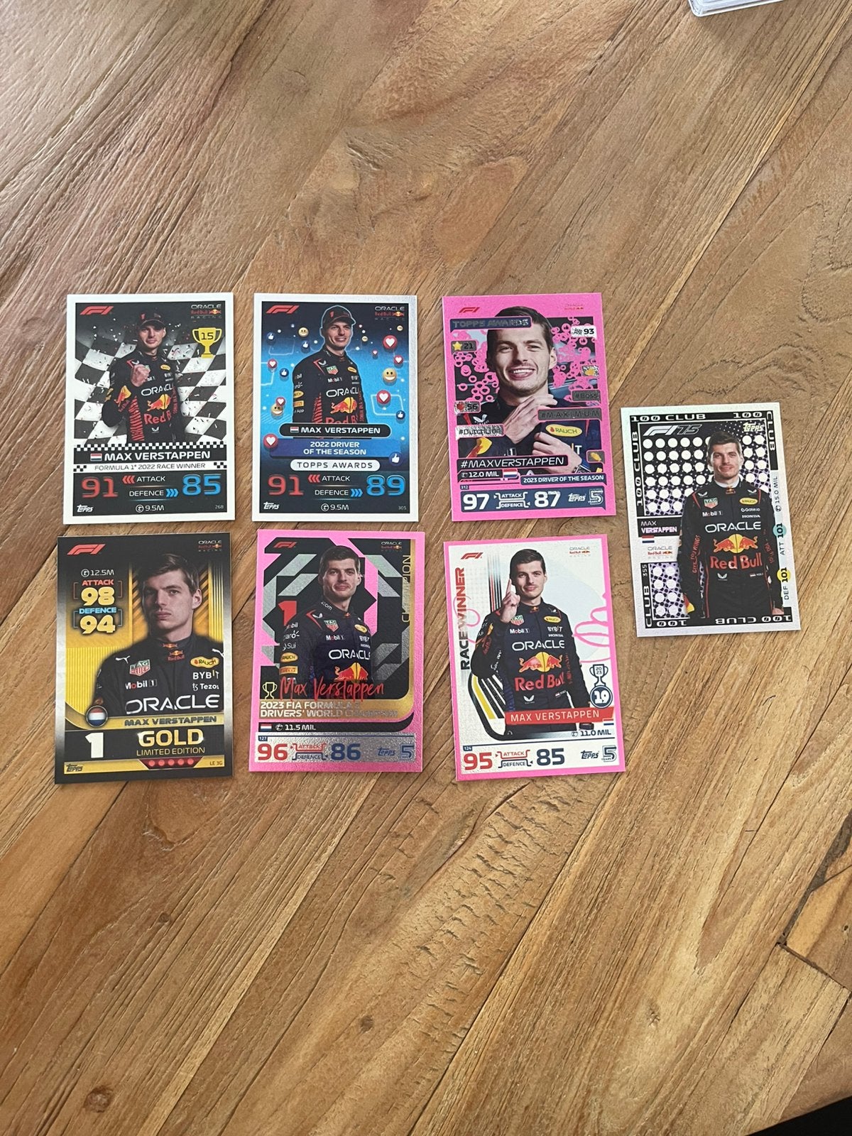 7 Topps Max Verstappen Kaarten - Refractor - Special edition, Ophalen of Verzenden, Zo goed als nieuw, Plaatje
