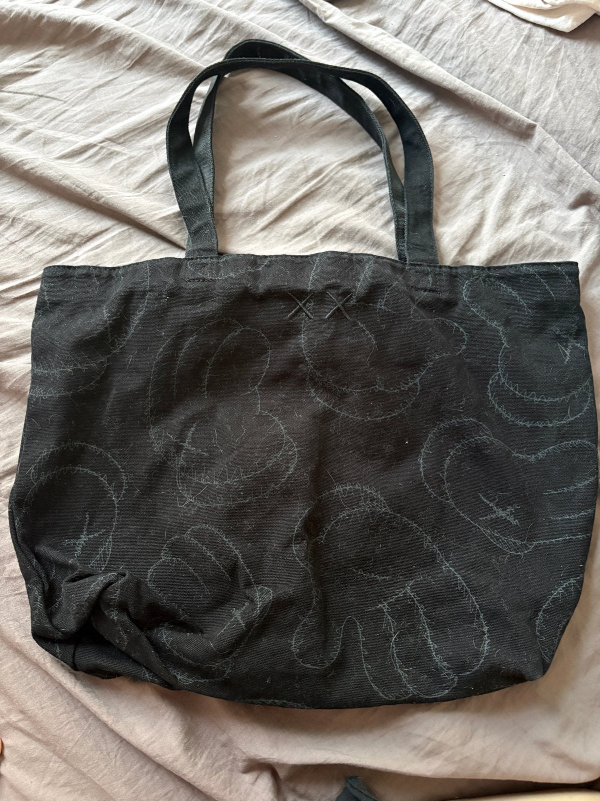 Uniqlo x Kaws First Edition Katoenen Tas, Ophalen of Verzenden, Gebruikt, Zwart, Shopper