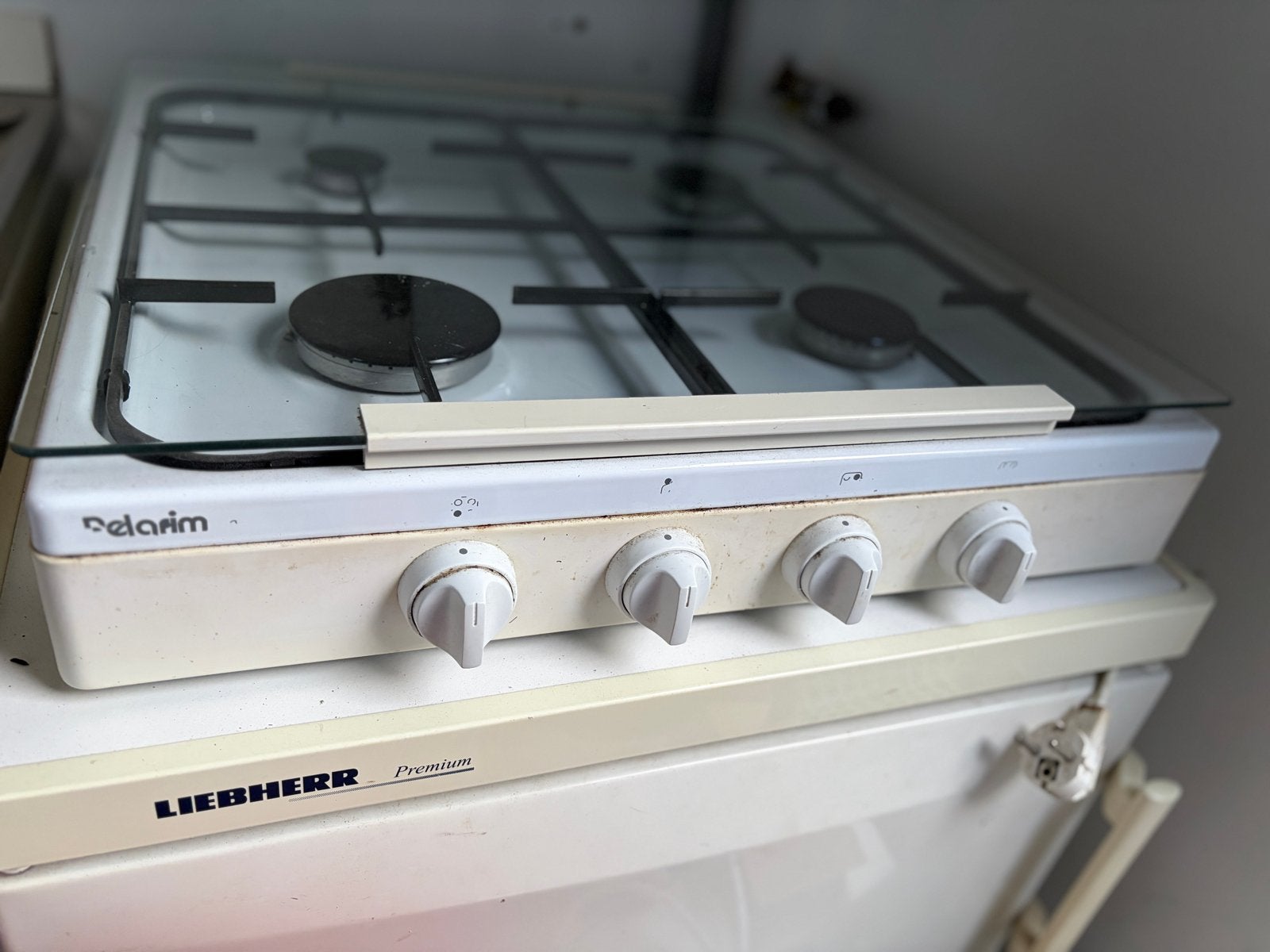 Pelgrim gas kookplaat 4 pitten met deksel, Ophalen, Gebruikt, Minder dan 85 cm, 4 kookzones