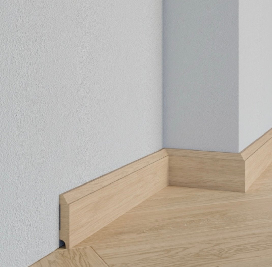 Eikenhouten plinten, 15x70mm, nieuw in verpakking, Doe-het-zelf en Verbouw, Plinten en Afwerking, Ophalen, Eiken, Nieuw, 200 tot 250 cm