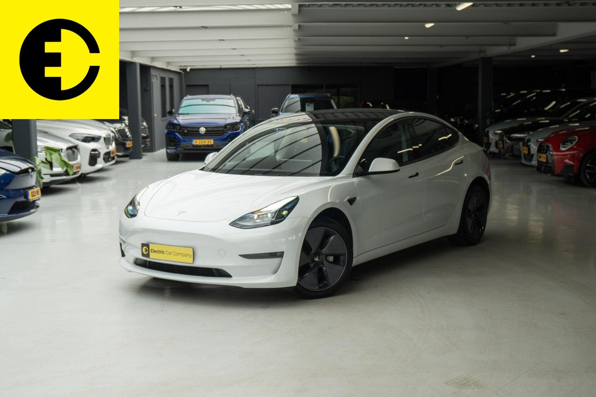 Tesla Model 3 Long Range AWD 75 kWh | SoH 93,7% | Warmtepomp, Auto's, Automaat, Gebruikt, Zwart, Wit