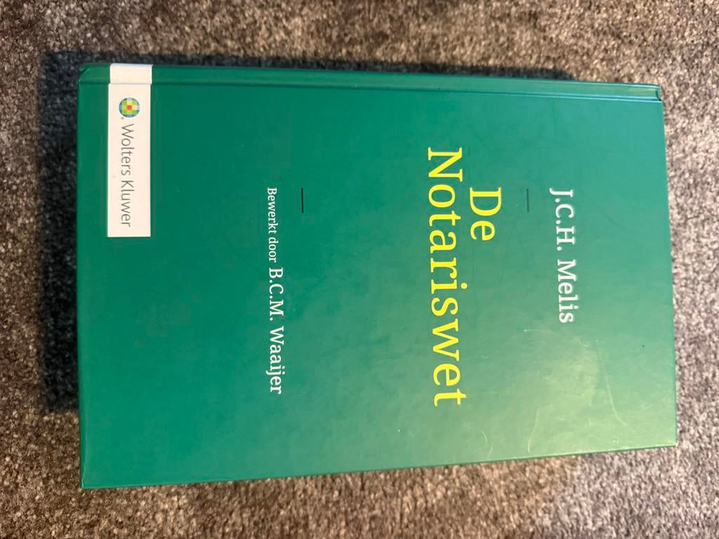 De Notariswet - J.C.H. Melis (Wolters Kluwer), Ophalen of Verzenden, Gamma, Gelezen, HBO