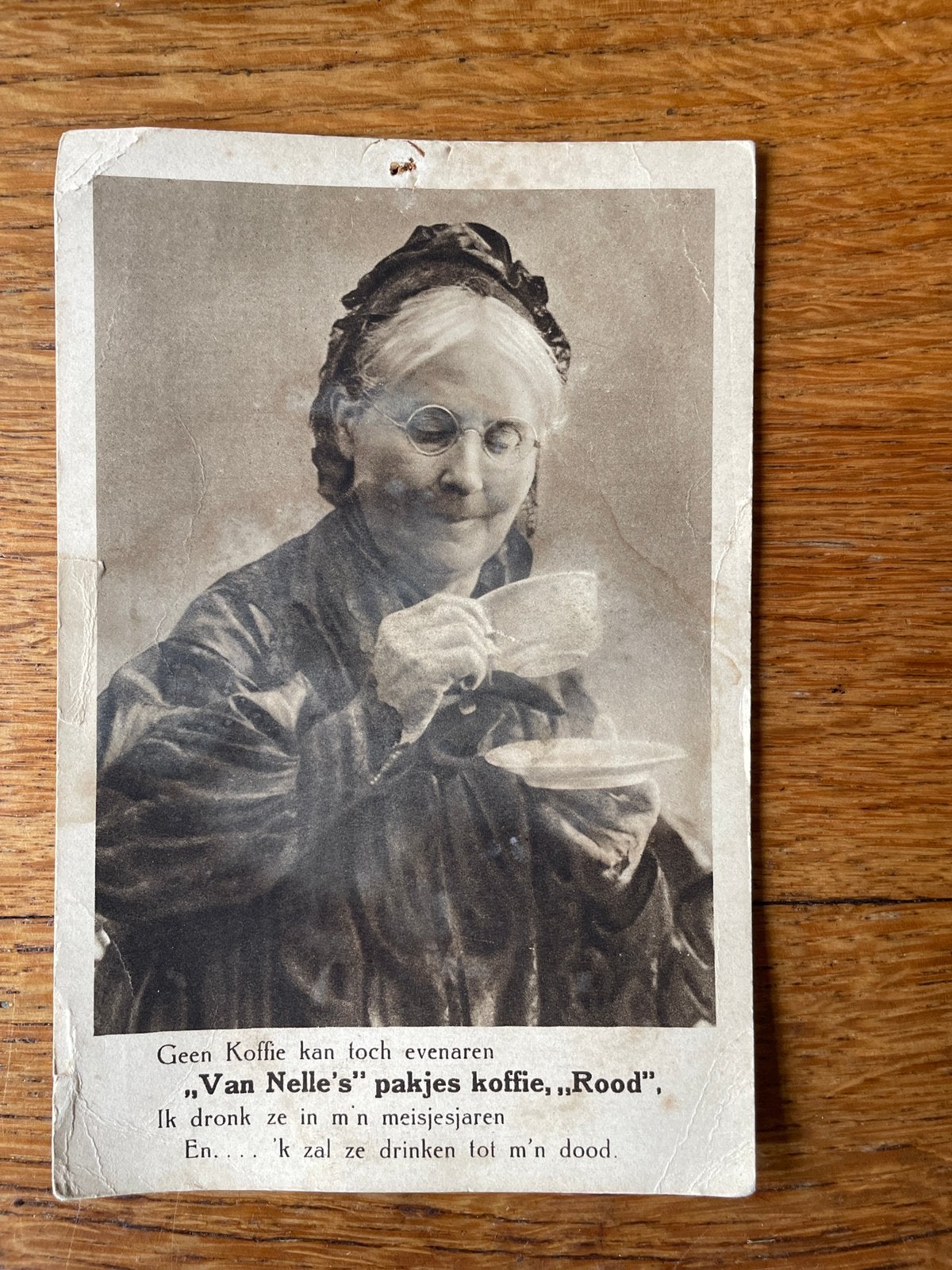 VOOROORLOGSE RECLAMEKAART ‘VAN NELLE’S KOFFIE’, Verzamelen, Foto's en Prenten, Ophalen, Zo goed als nieuw