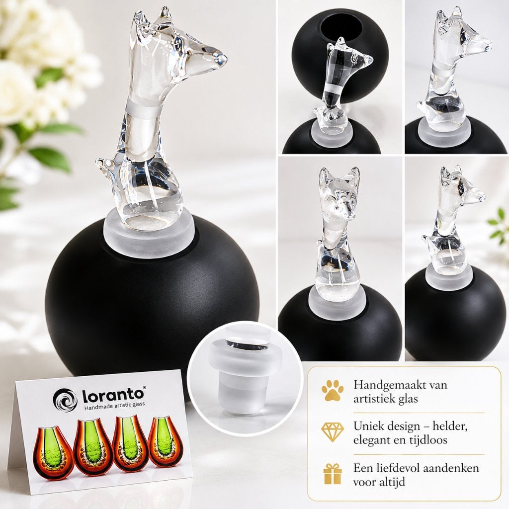 Hondenurn – Urn voor Hond van glas – Stijlvolle Asurn, Nieuw, Ophalen of Verzenden, Nieuw