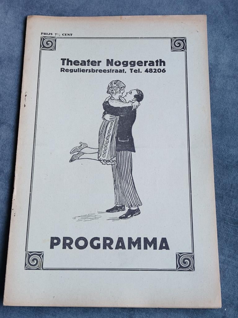 1929, PROGRAMMABOEKJE THEATER NOGGERATH, AMSTERDAM, FILM, Ophalen of Verzenden, Gelezen