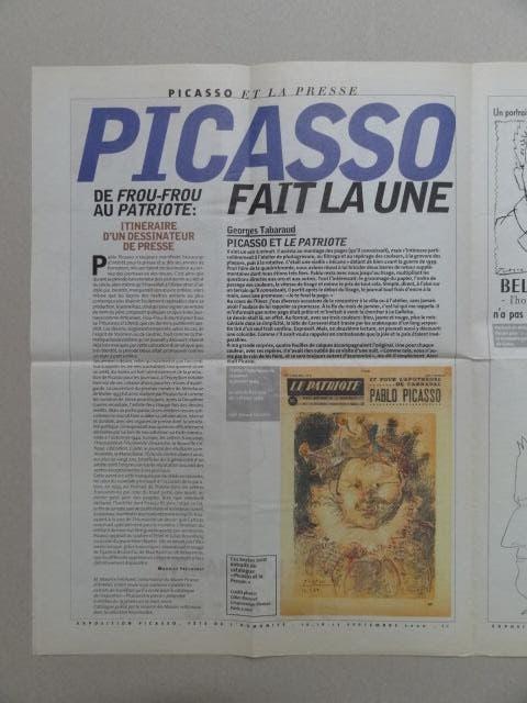 Picasso & la Presse, krant, 4 blz t.g.v expositie, Verzenden, Gelezen, Schilder- en Tekenkunst