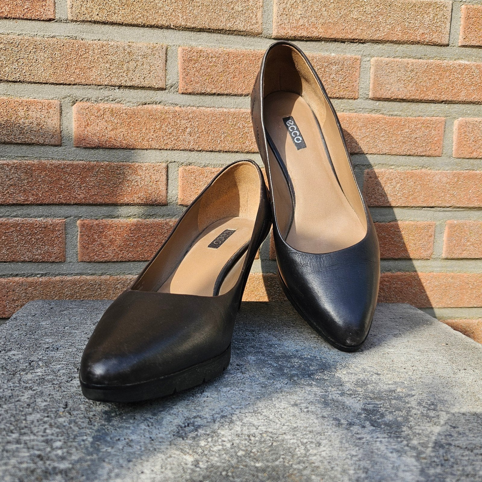 Prachtige Ecco pumps donker bruin Leer maat 41, Ecco, Pumps, Bruin, Ophalen of Verzenden