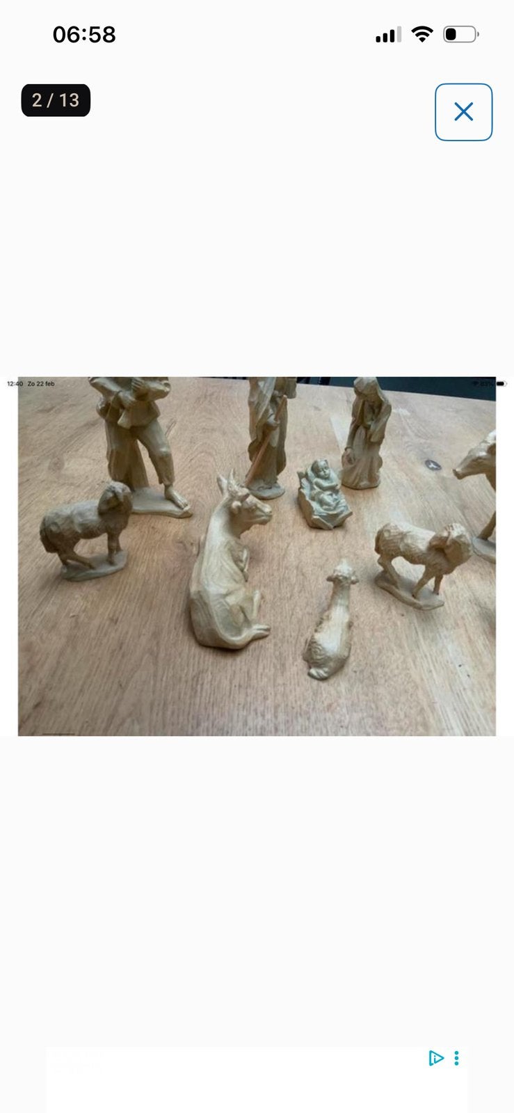 vintage kerst beeldjes jaren 40/50 Lorith Wertarbeit, Diversen, Kerst, Ophalen of Verzenden