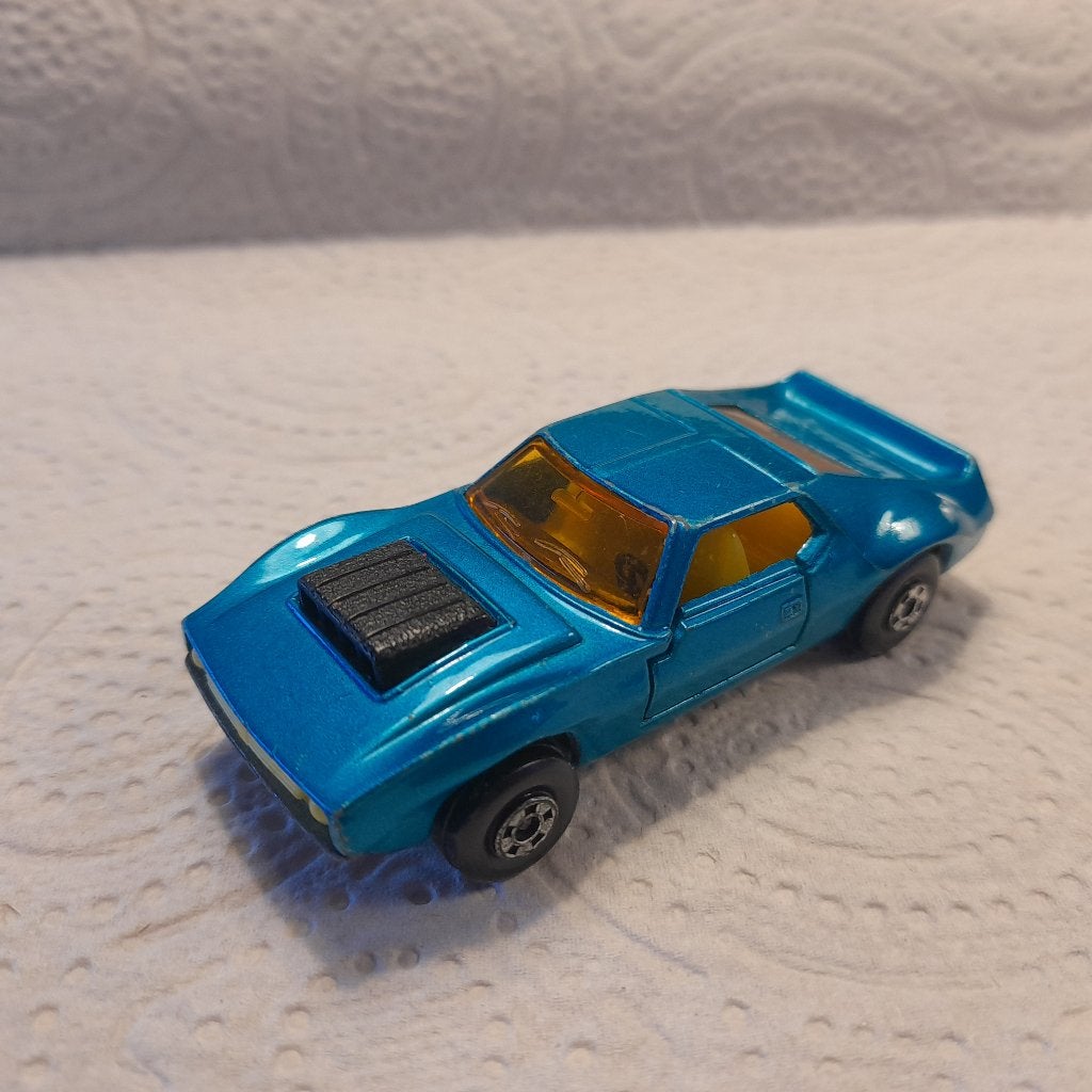 Matchbox AMX Javelin blauw. Netjes. geen trekhaak., Ophalen of Verzenden, Auto