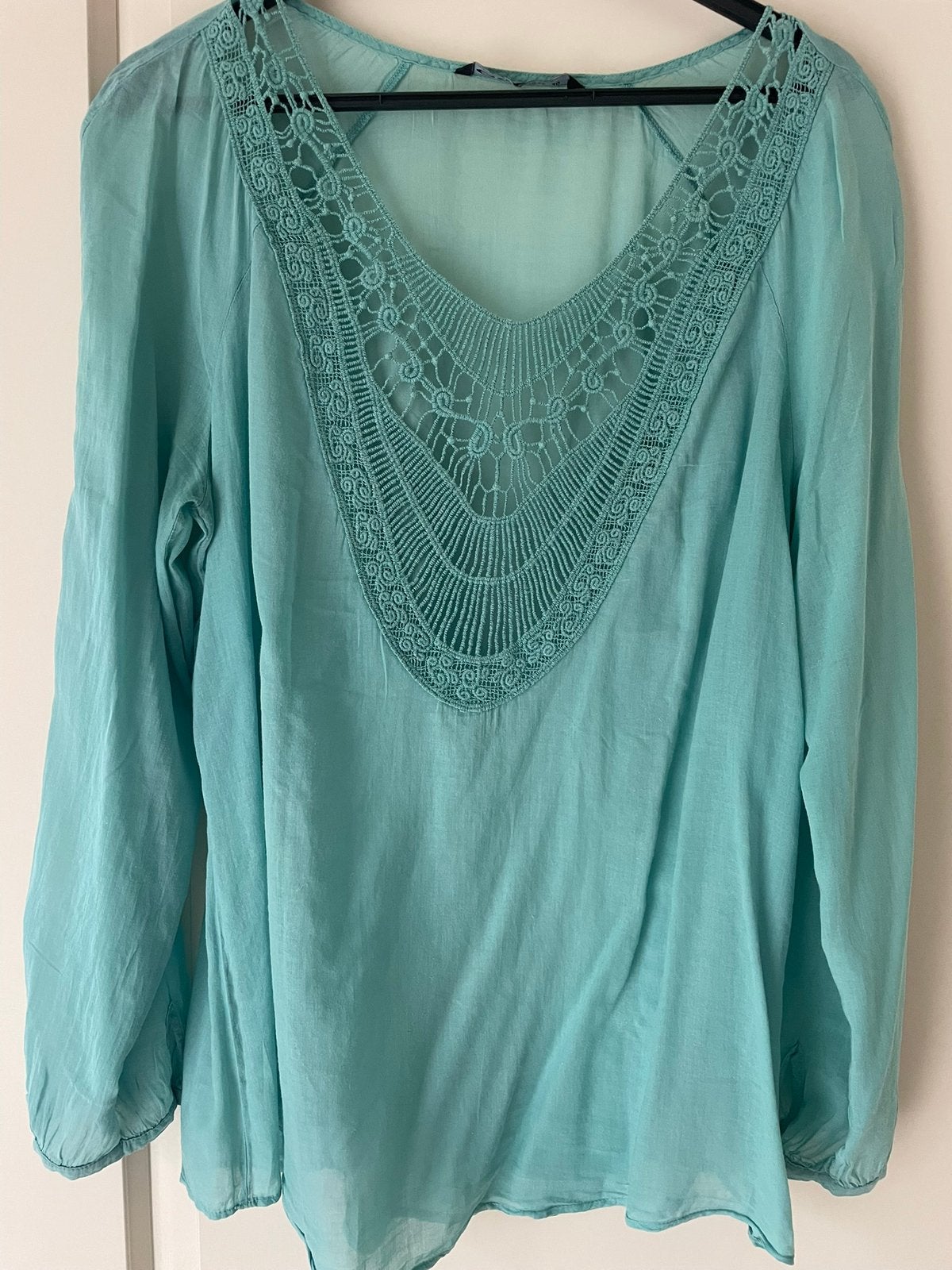 Expresso blouse maat 40 groen turquase, Maat 38/40 (M), Ophalen of Verzenden, Zo goed als nieuw, Lange mouw