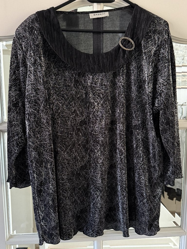 Bassini trui grijs/zwart maat 52, Zwart, Maat 46/48 (XL) of groter, Ophalen of Verzenden, Bassini