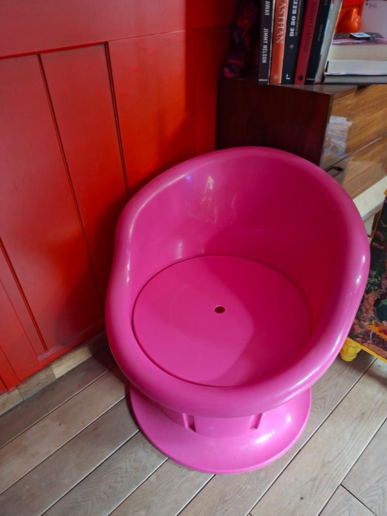Roze plastic stoel van ikea, Ophalen of Verzenden, Overige kleuren, Eén