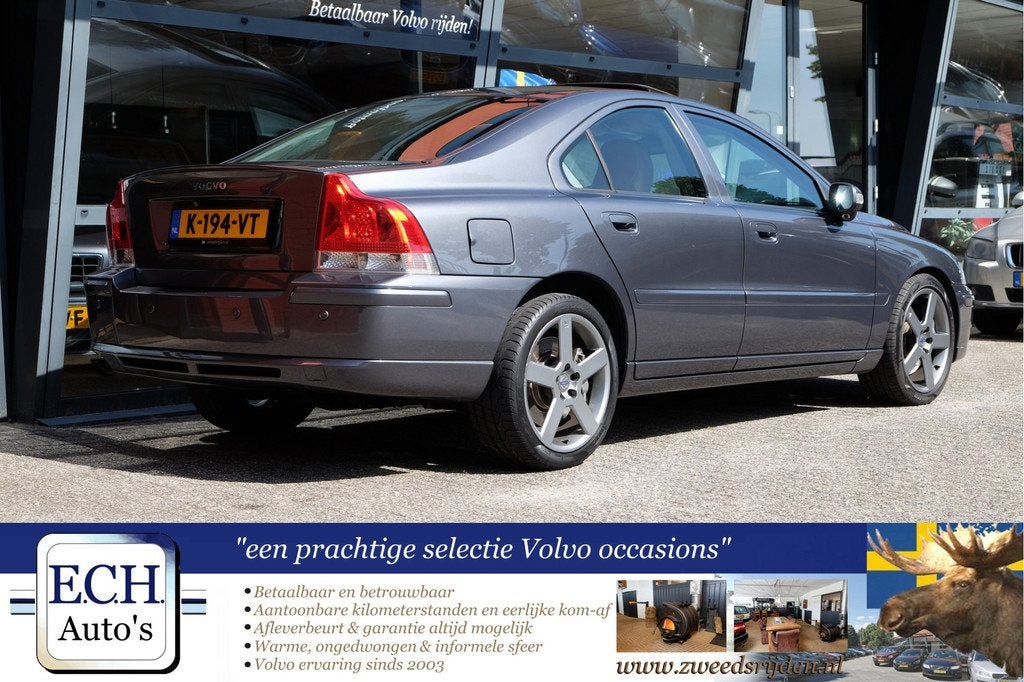 Volvo S60 2.5 R 300 pk Aut. Atacama Leer, Schuifdak, Automaat, Gebruikt, Huisgarantie, Met garantie (alle)