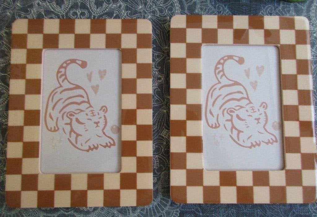 3 nieuwe fotolijsten grafisch en blokjes bruin/beige 1a 2,00, Minder dan 50 cm, Overige typen, Nieuw, Ophalen of Verzenden