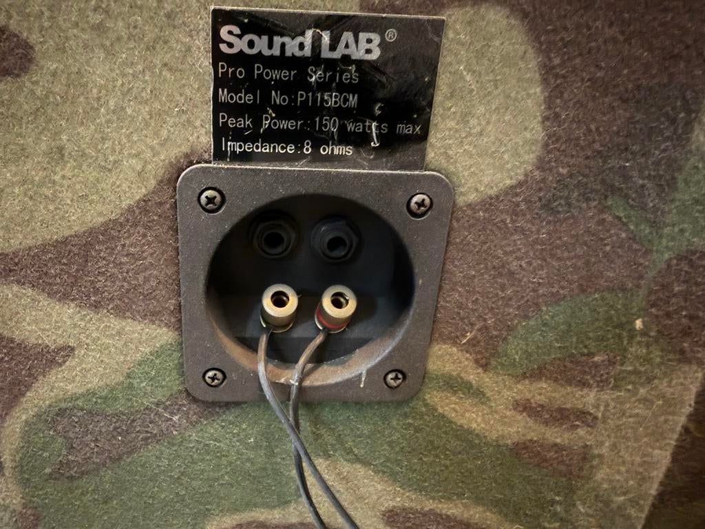 Sound LAB Boxen - Camouflage Design, Gebruikt, 120 watt of meer, Front, Rear of Stereo speakers, Ophalen