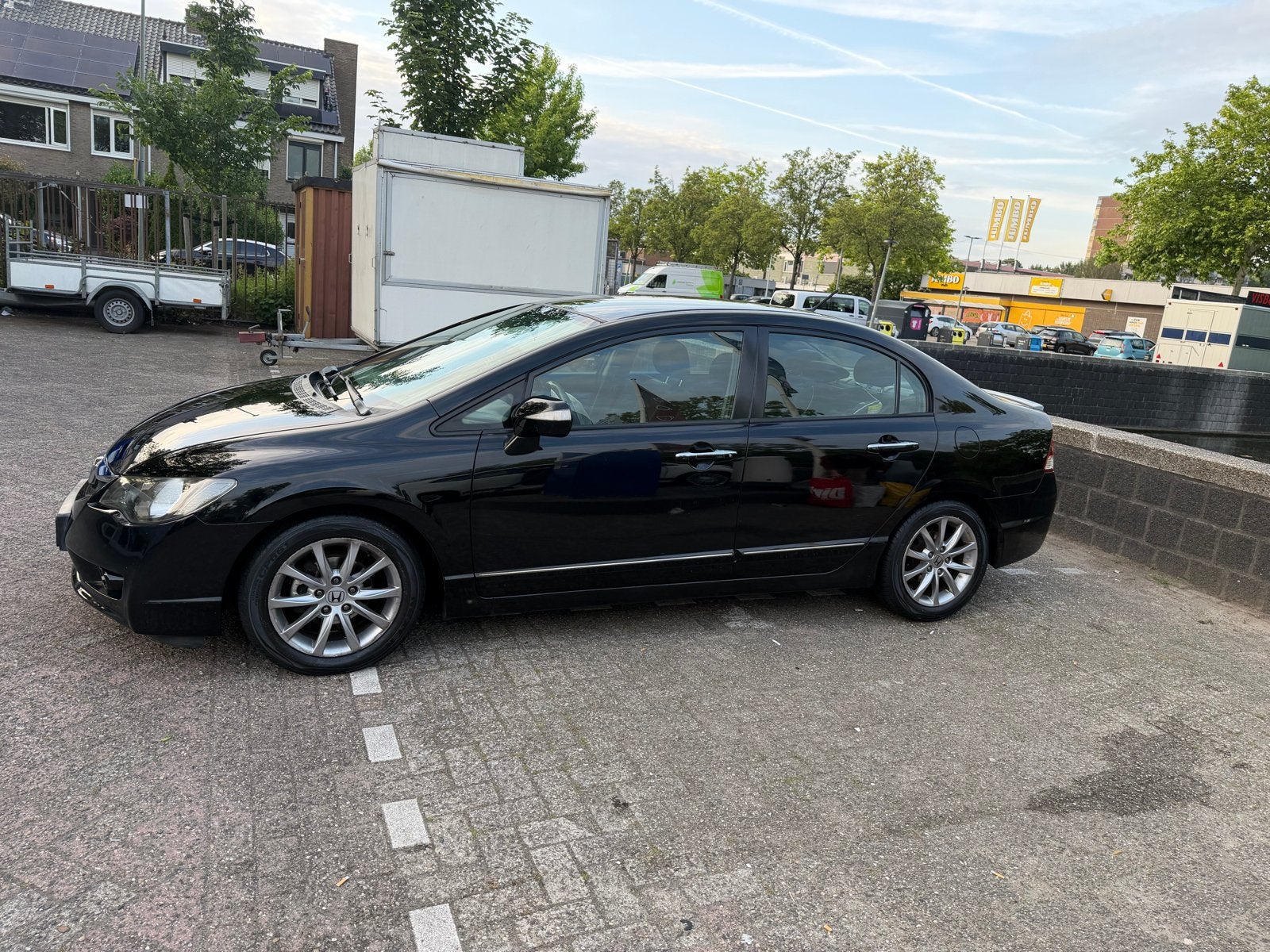 Honda Civic 1.3 Vtec Hybrid 4DR C-tr. 2009 Zwart, Auto's, Zwart, Origineel Nederlands, 22 km/l, Sedan