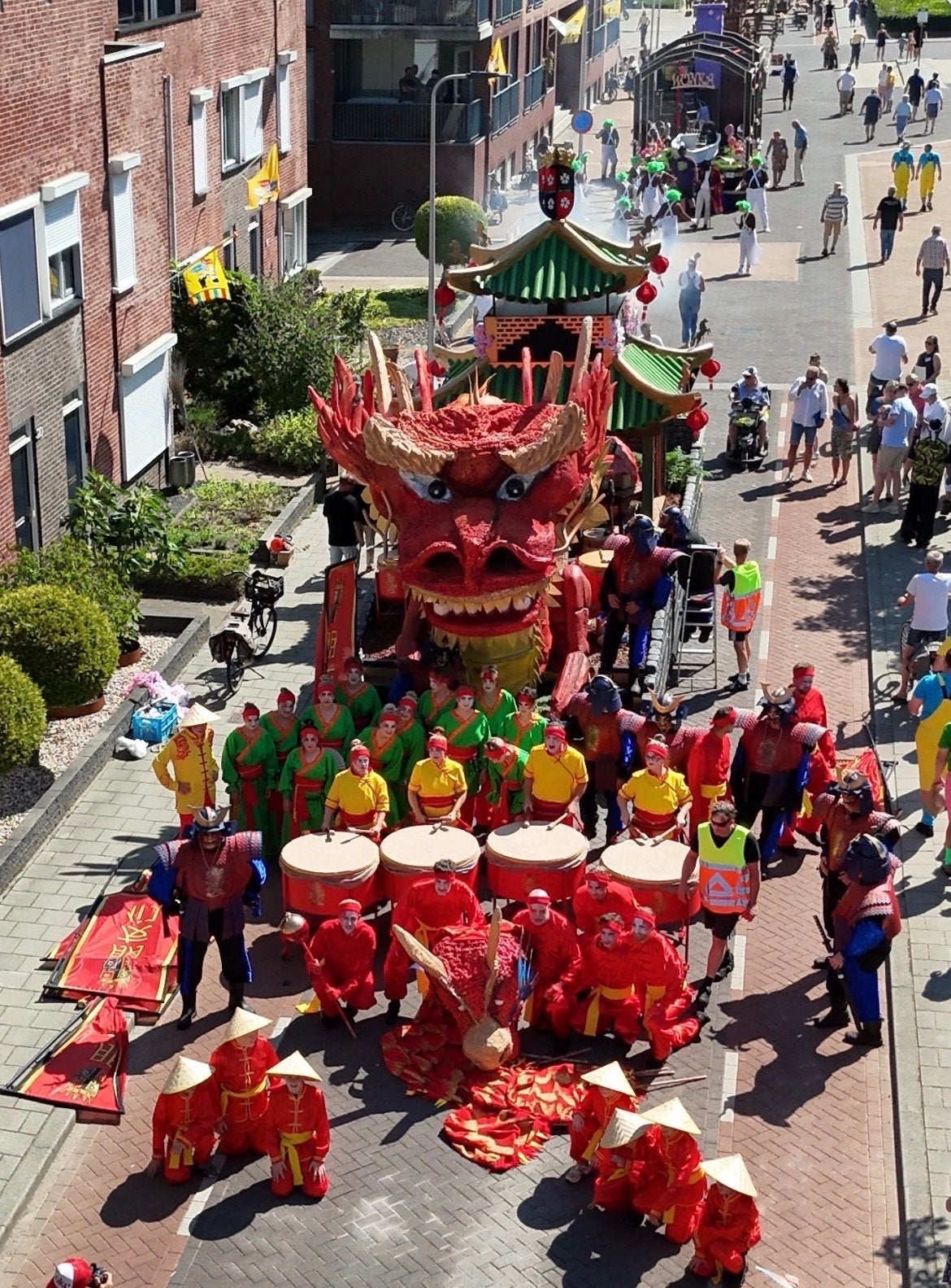 Complete set handgemaakte optochtkleding (1e prijs winnaar, Ophalen of Verzenden, Gebruikt, Kostuum, Carnaval