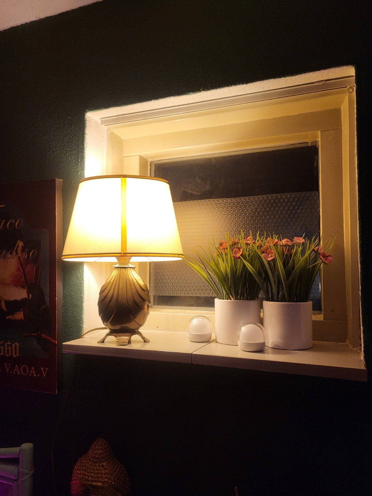 Vintage tafellamp in Hollywood Regency / Art Deco stijl 70s, Zo goed als nieuw, Goud, Metaal, E27 (groot)