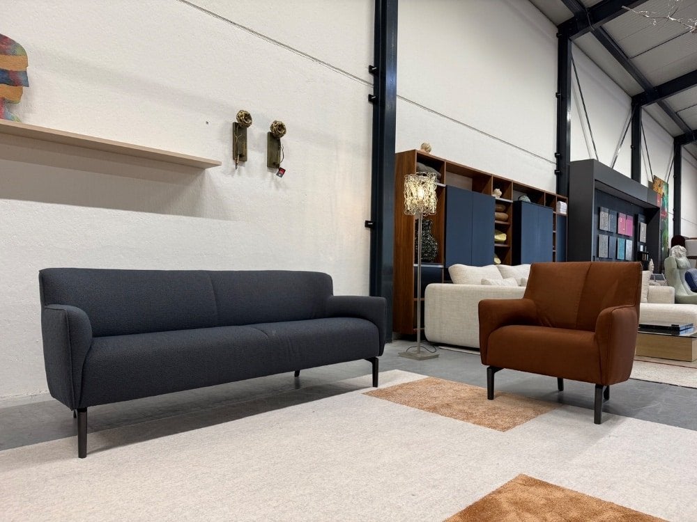 Nieuw Leolux Evidence Santosa 3 Zits bank Stof Design 196, Leolux, Info@leolux.nl, 75 tot 100 cm, Ophalen of Verzenden