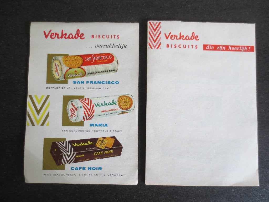 Verkade Reclame : Foldertje Verkade biscuit - verrukkelijk ., Ophalen of Verzenden, Nieuw, Overige typen
