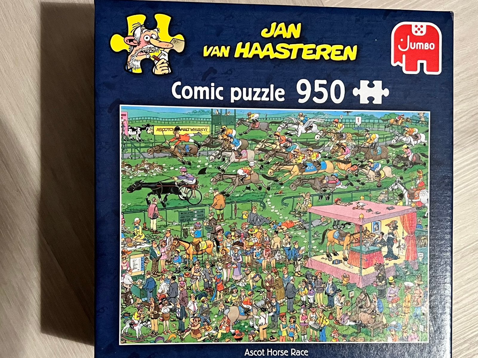 Jan van Haasteren Ascot Horse Race Puzzel 950 stukjes, Ophalen of Verzenden, 500 t/m 1500 stukjes, Zo goed als nieuw, Legpuzzel